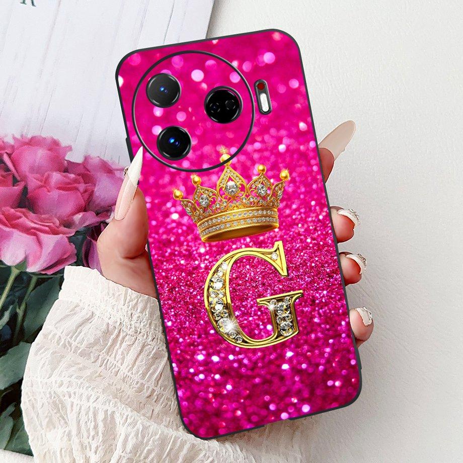 Phone Case For Tecno Camon 30 4G 5G 30S Pro 30pro 30 Premier Cover Soft Silicone Funda Matte TPU Capa Initial Letters Pattern
