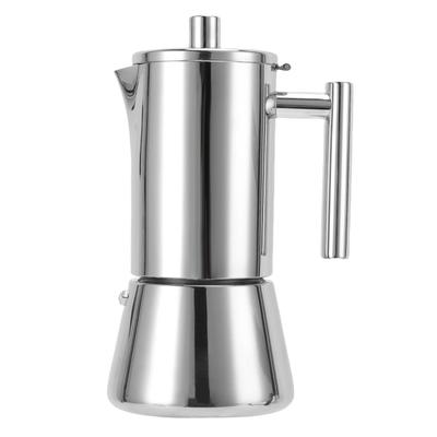 Stovetop Coffee Maker 6 Cups 304 Stainless Steel Induction Italian Coffee Pot for Home Party
