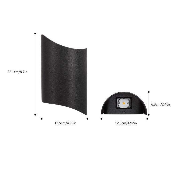 Outdoor Waterproof IP55 10W LED Wall Light Porch Garden Wall Lamp Home Indoor Decoration Aluminum Double Head Sconce Lighting