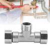 Conexión de tubería Codo en T de 3 vías Acero inoxidable 304 Conector de manguera Adaptador de tubería G1Celsius2 para Agua