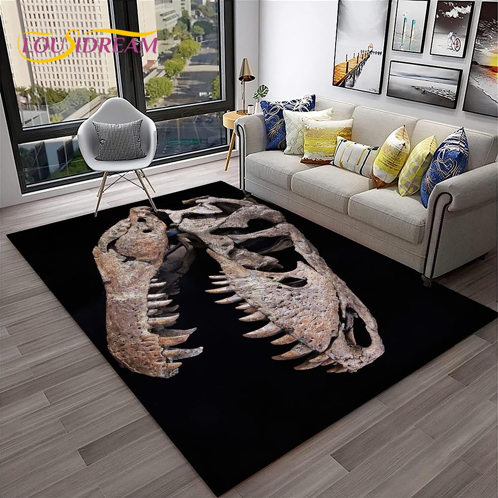 Animal Fossil Dinosaur 3D Series Carpet HD Rug for Home Living Room Bedroom Sofa Doormat Decor,kids Area Rug Non-slip Floor Mat