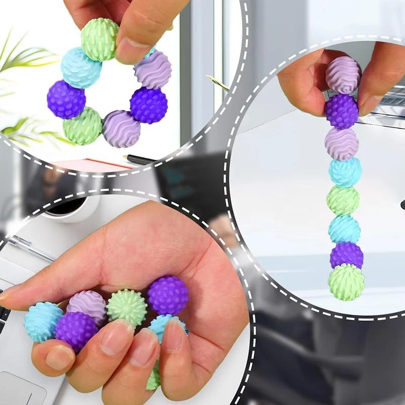 Kid Silicone Magnetic Sensory Balls Fidget Toy Worry Balls Autism Calming Fidgeting Toy Adults Anxiety Relief Stress Sensory Toy