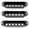 Musiclily Pro Strat Pickup Cover Set for ST Single PU Electric Guitar, Black (Set of 3)