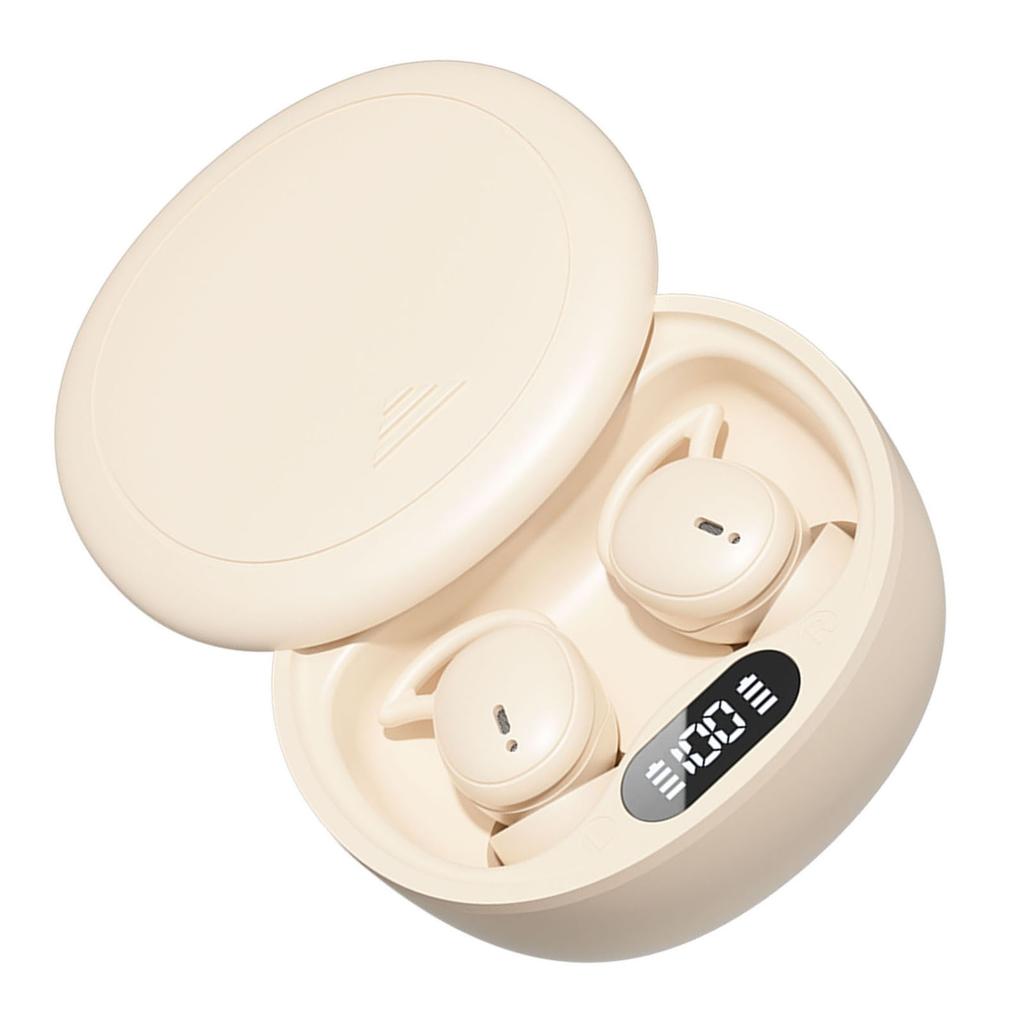 Wireless Earbuds Digital Display Skin Friendly Portable Noise Blocking Earphones for Sleeping