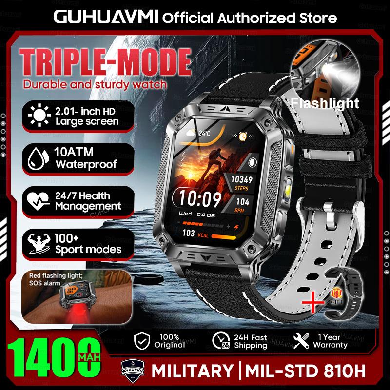 New 1400mAh Super Battery Durable Adult Smart Watch 2.01 inch GPS Trajectory 10ATM Waterproof BT Call Sports Smartwatch Men