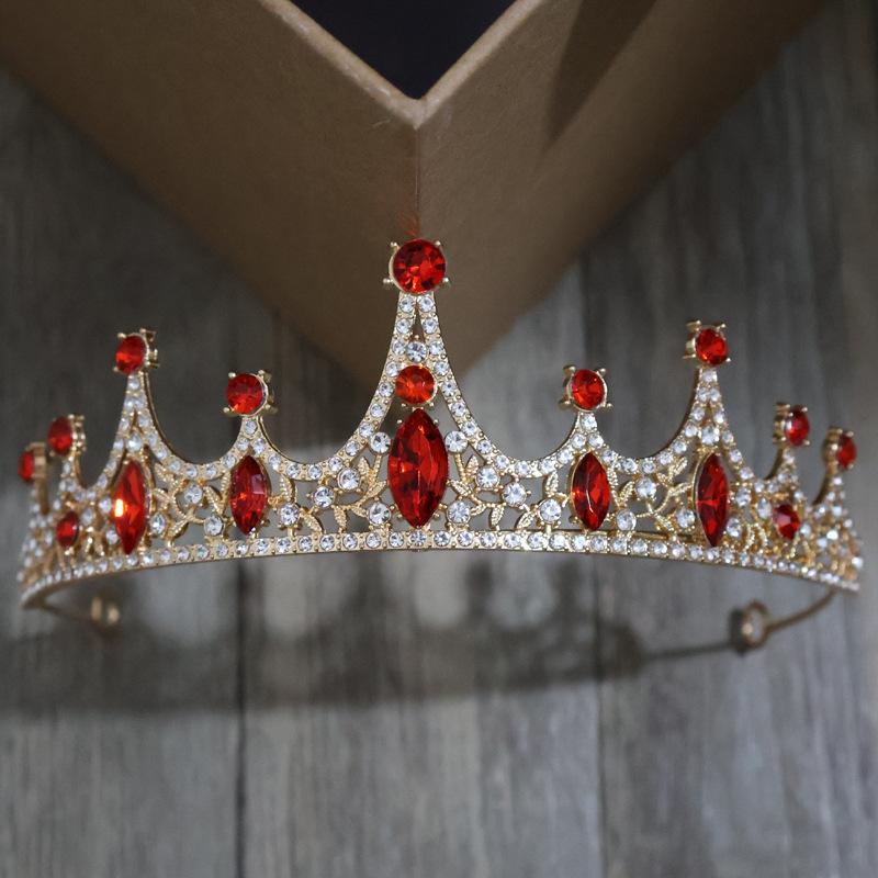 Europäische und amerikanische Brautkrone Tiara Haarschmuck Strass Mode Königin Hochzeitsaccessoires Prinzessin Ball Krone Stirnband