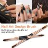 5pcs Dual Single End Nails Brushes Nail Art Liner Pen Brushes Design Professional Manicure Tools for Striping Drawing Painting