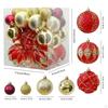 36 Stück Weihnachtsbaumhänge Dekorationen Weihnachtsdeko Dekorative Kugeln Christbaumkugeln für Kranz
