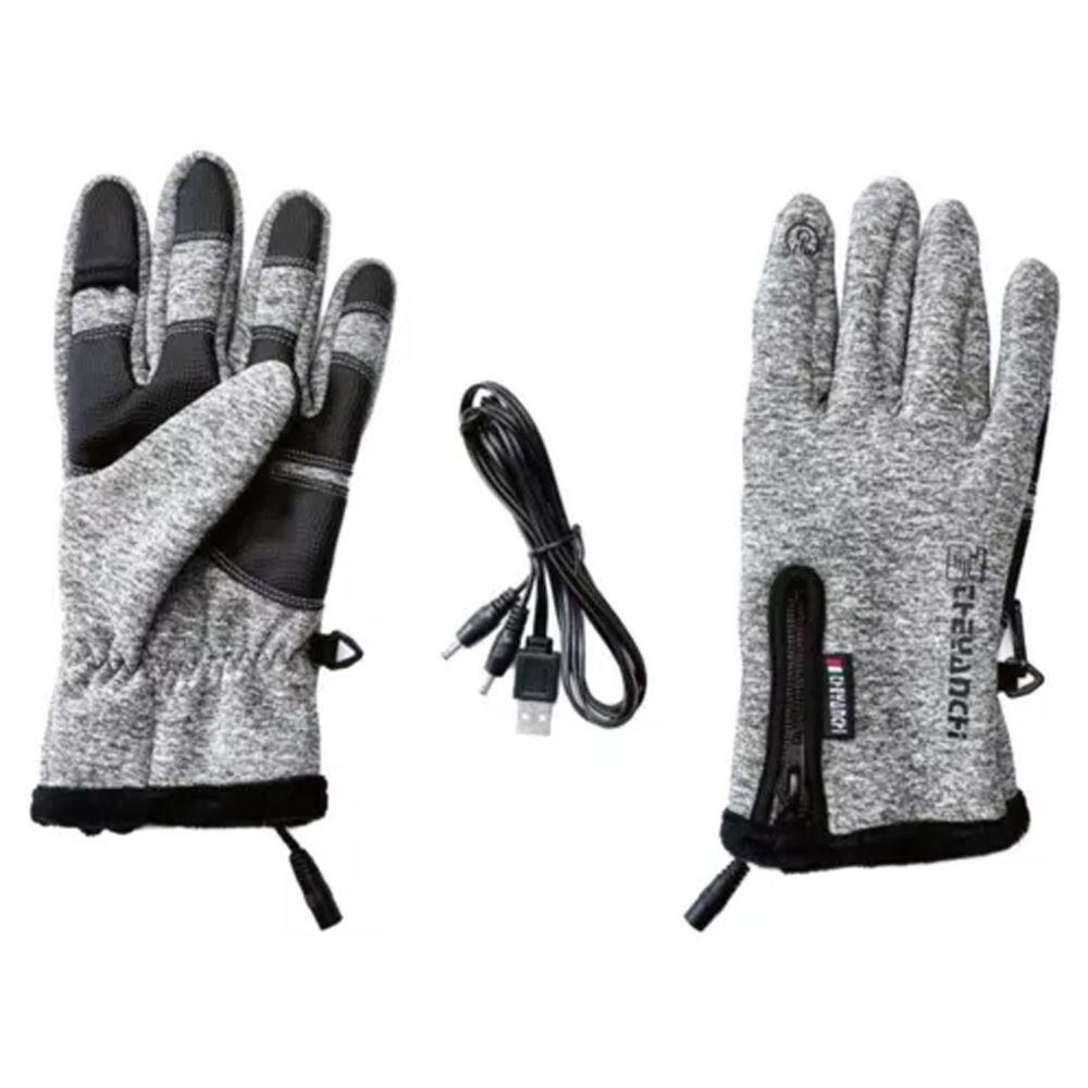 

Outdoor Sport Electric Heated Gloves USB Mittens New Warm Gloves сірий