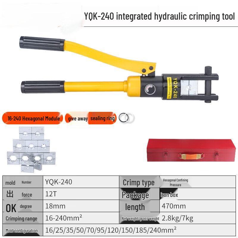 Manual Hydraulic Cable Crimping Tool 16-240mm²