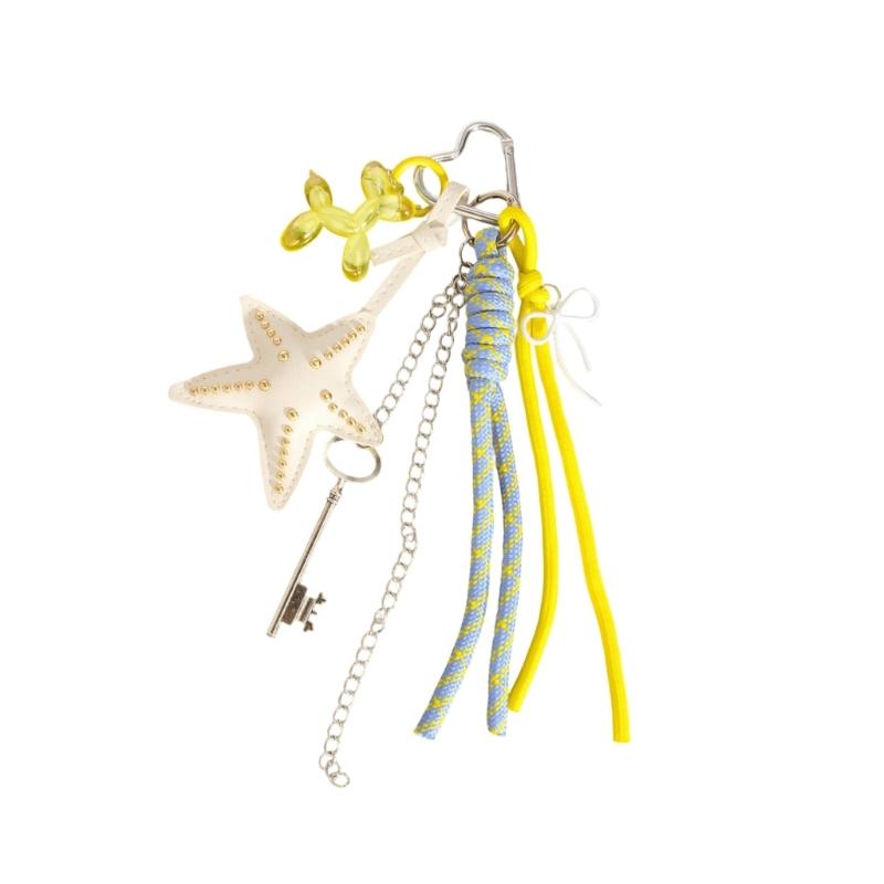 Traditional Style Braided Rope Keychain Multipurpose Bag Charm Carabiner Clip Braided Cord Bag Accessory Decors For Keys 1