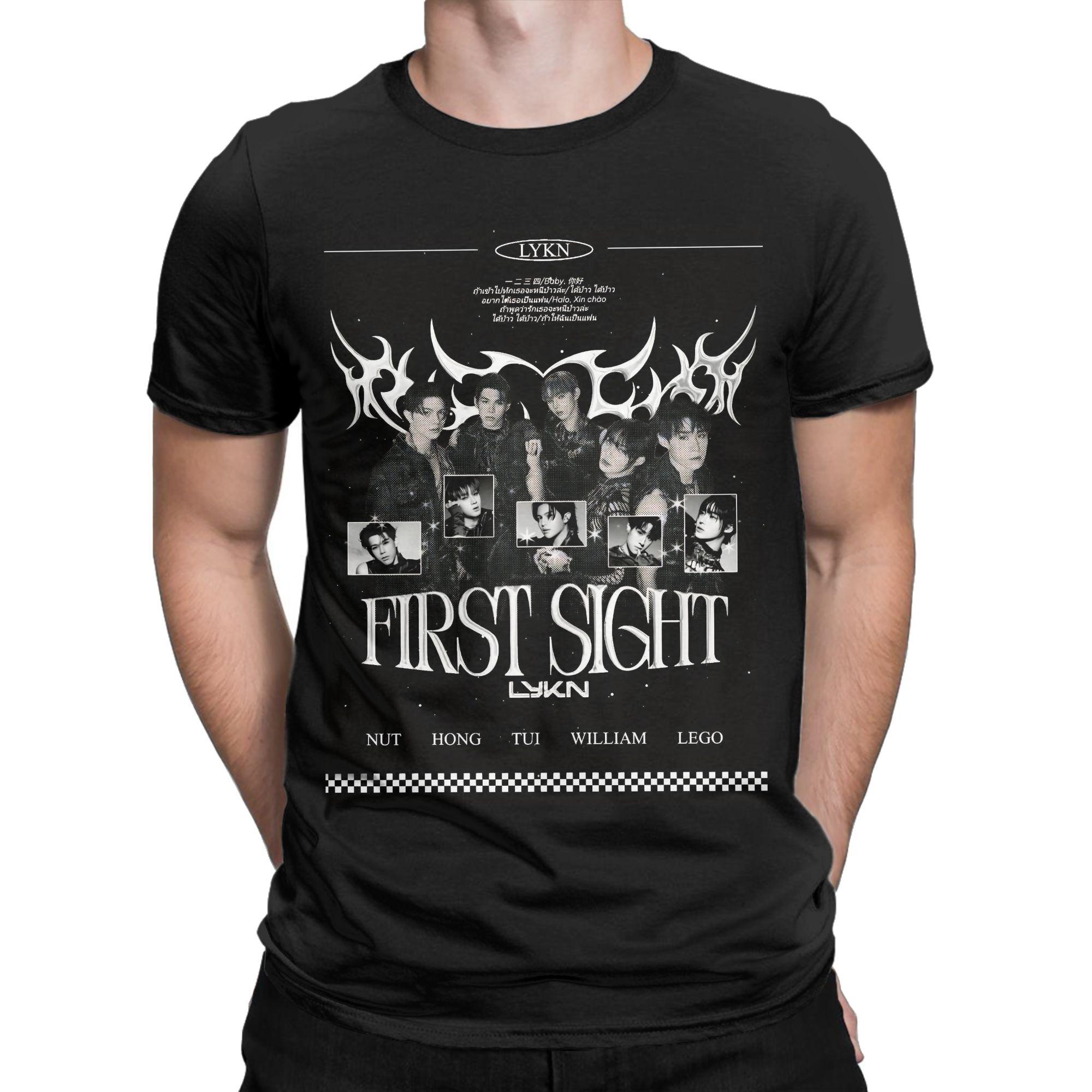 

LYKN Lykyou TShirt Men Women Vintage Cotton Tees Crew Neck Short Sleeve T Shirts 4XL 5XL 6XL Clothes M