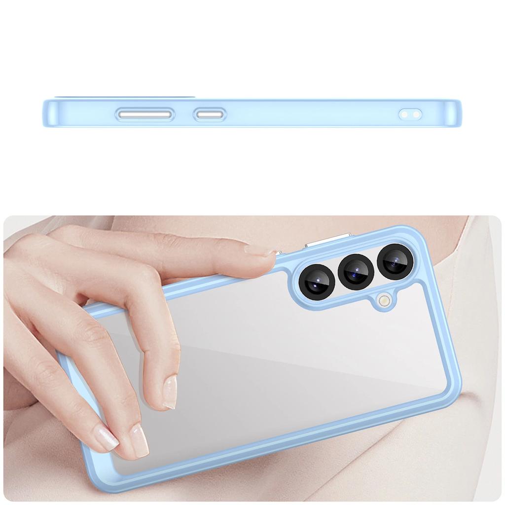 Etui Outer Space Case Do Samsung Galaxy A36 Pokrowiec Z Elastyczną Ramką  - Niebieskie