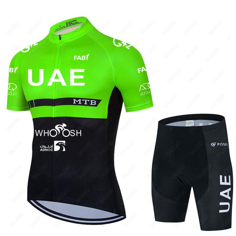 2025 Noua echipă din Emiratele Arabe Unite Ciclism Jersey Set Mens vară mânecă scurtă MTB Maillot Ropa Ciclismo Bicicletă Uzură respirabil Ciclism Îmbrăcăminte