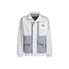 Adidas Casual Letter Print Color-block Loose-fit Long-sleeve Jacket Unisex Gray