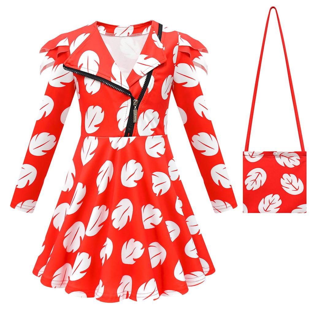 

Детский Девочки Аниме Мультфильм С Принтом Платье Брюки Комплект Одежды Наряд Хэллоуин Косплей Костюмы 150cm красный