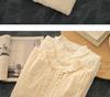 Korean Style Retro Evening Tea Embroidered Cotton Women's Shirt