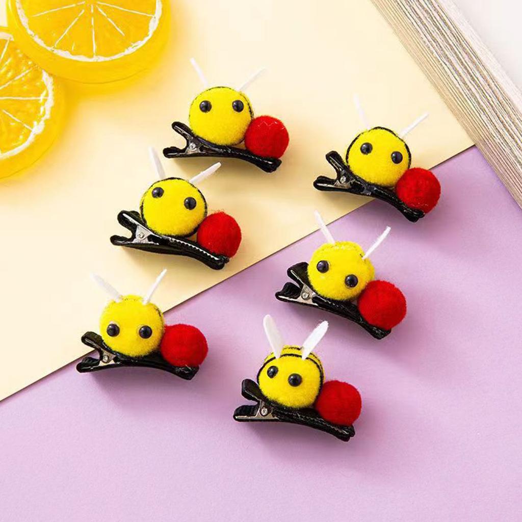 Girls Hair Clip Bees Women Kid Hairgrips Adorkable Headdress Barrettes Bees Shape Sweet 2000s Girls Hairpins