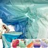 1/3/5M Rainbow Gradient Color Chiffon Fabric 30D Gradient Tulle Fabric For Diy Ancient Style Hanfu Wedding Dress Stage Garment