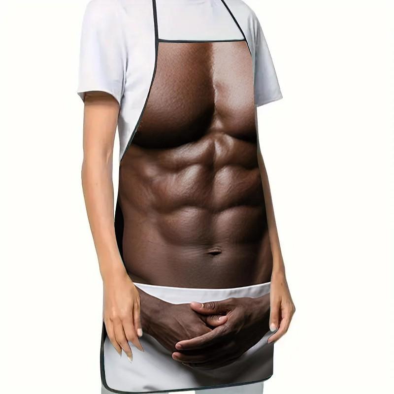 High-level Appearance Quality Barbecue Creative, Funny And Amusing 3D Printed Water- Beauty Girl Apron.