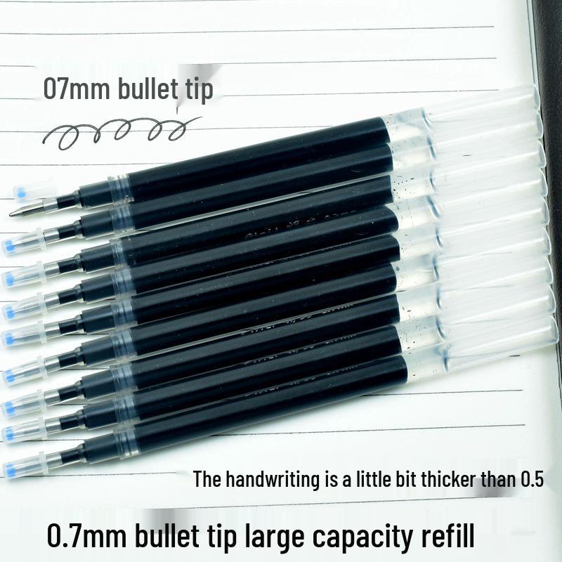 Náplně do jumbo gelových per - Černá a červená, Silný hrot, Velká kapacita (0,5, 0,7, 1,0)