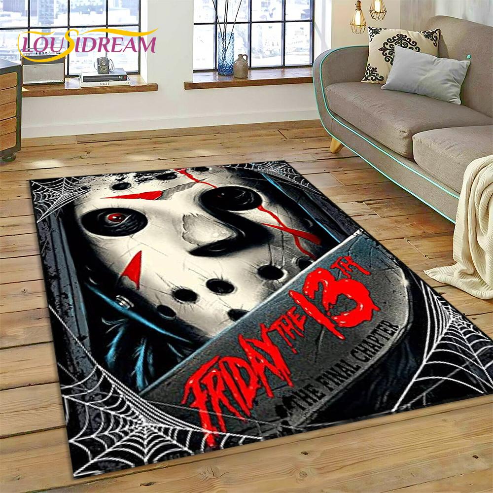 Postava z hororového filmu Chucky Pennywise Halloween Koberec do ložnice obývacího pokoje Dekorace na pohovku Doma Velká dekorativní podlahová rohož