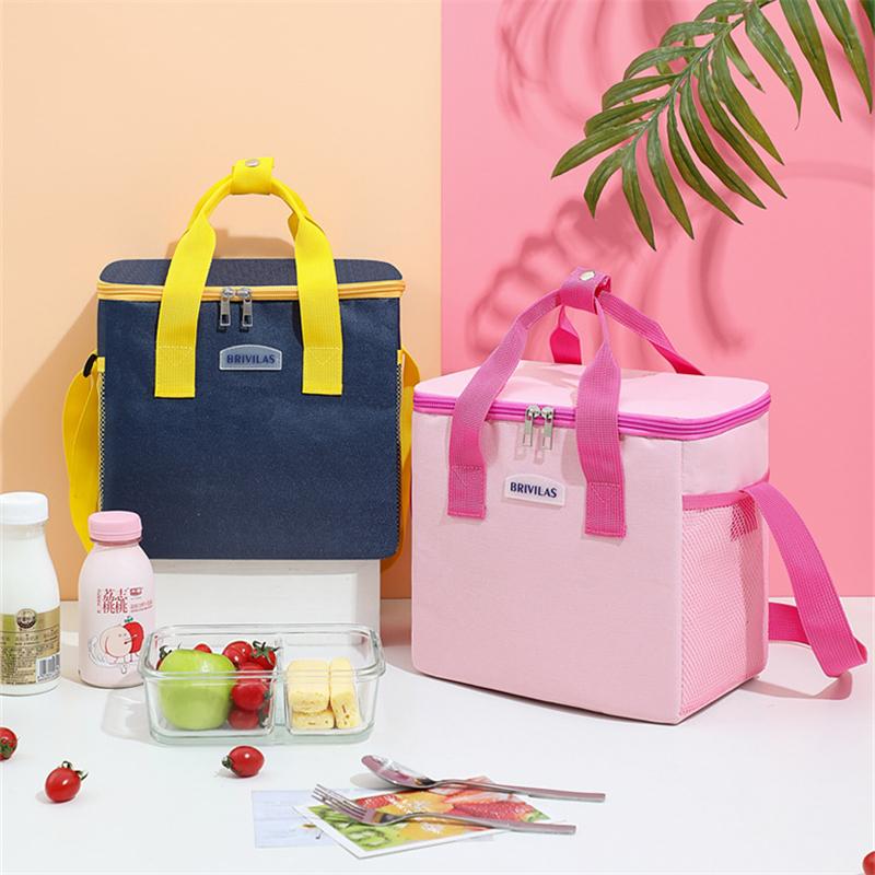 8L High Capacity Thermal Lunch Bags Picnic Food Storage Pouch Thicken Aluminum Foil Office Worker Meal Insulated Bento Box Bag  Practical Use