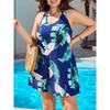Charmleaks Plus Size Summer Dresses with Built In Bra Pockets Beach Sundress Casual Sleeveless Scoop Neck Tank Dress 1X-4X