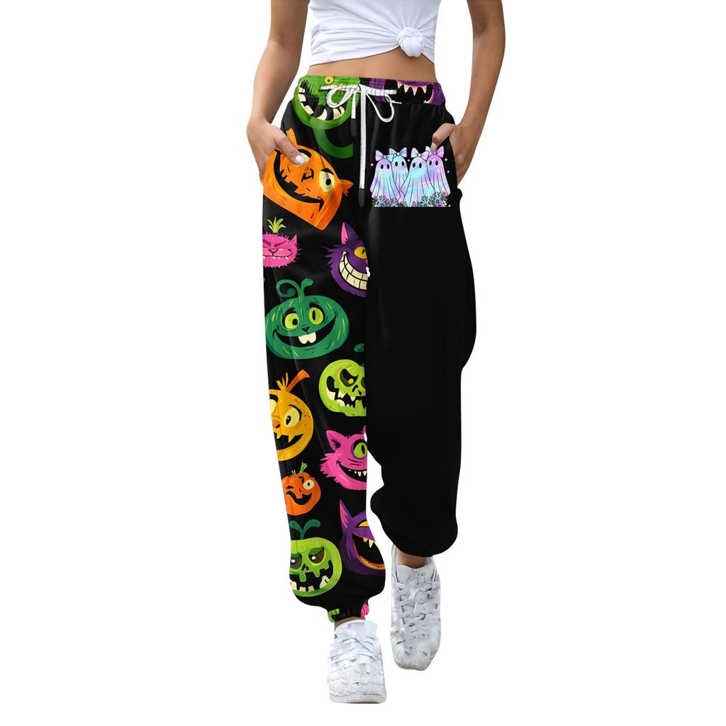 Women's Casual Fashion Sweatpants Halloween Printed Casual Pants
