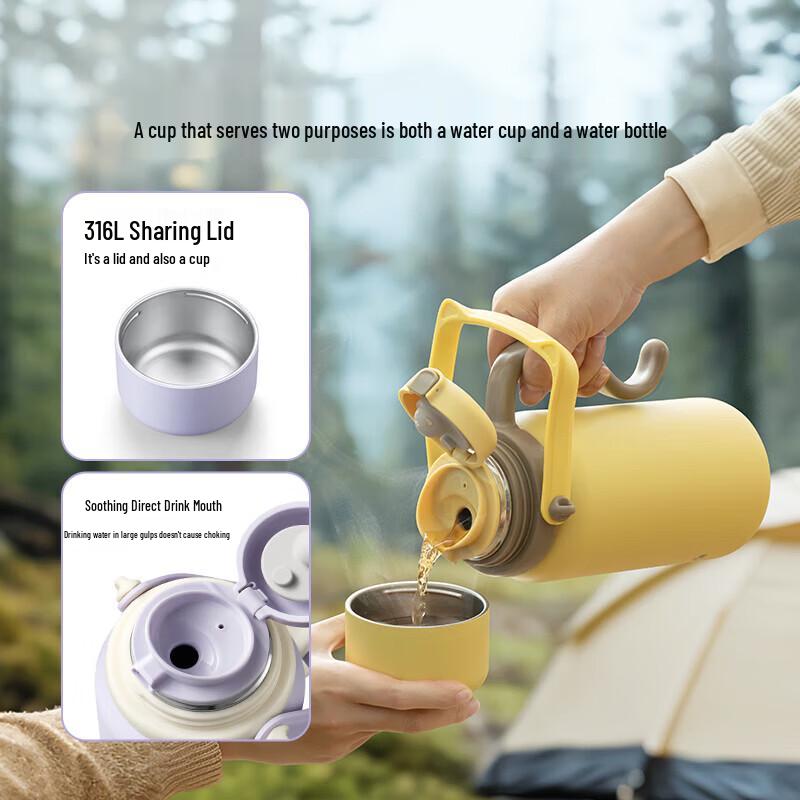 Buydeem 1050ml Large Capacity Vacuum Insulated Tea Tumbler
