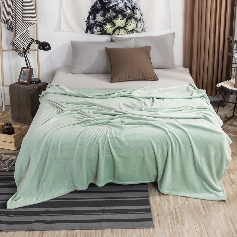 Coral Fleece Flannel Blanket: Soft Sofa Throw for Office Nap or Air Conditioning Use