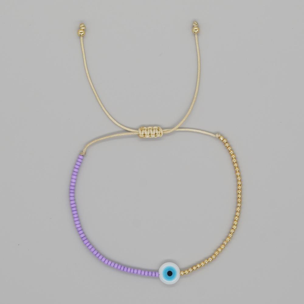 Vlen Turkish Evil Eye Bracelet Protection Jewelry Gifts Miyuki Seed Beads 18K Gold Plated Beaded Pulseras Femme Accessories
