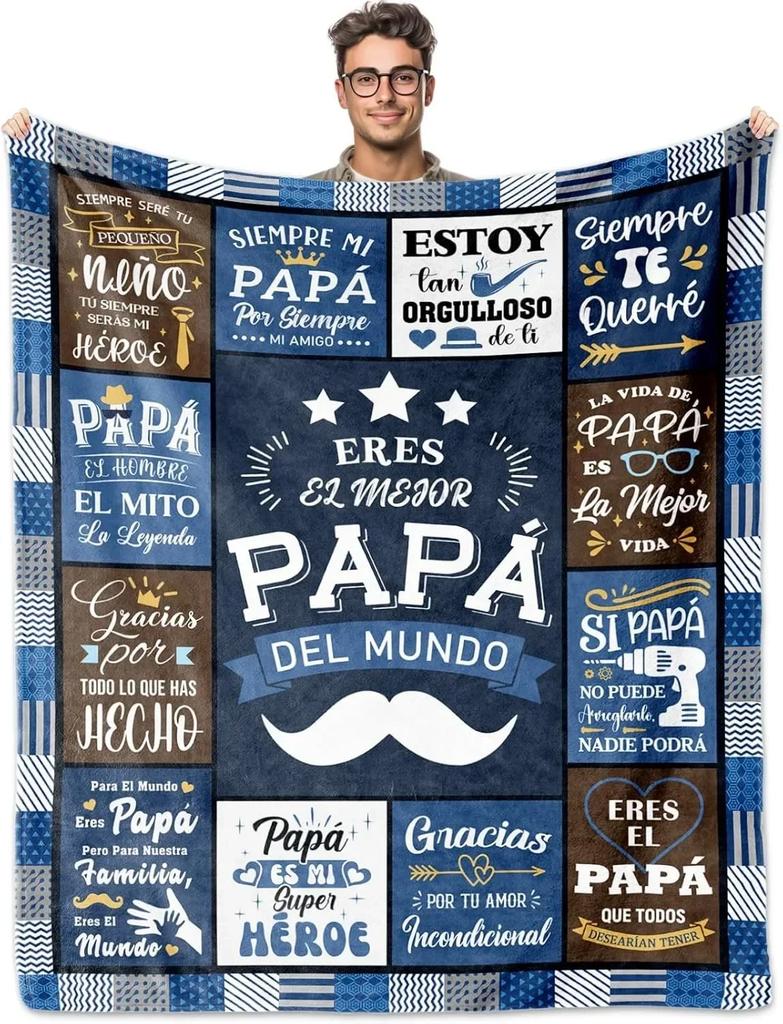 1 Stück Geschenk für Papa Dünne Decke zum Vatertag Jubiläum Geburtstag Muttertag für Mama Frau Schwester Oma Abuela Weicher Überwurf