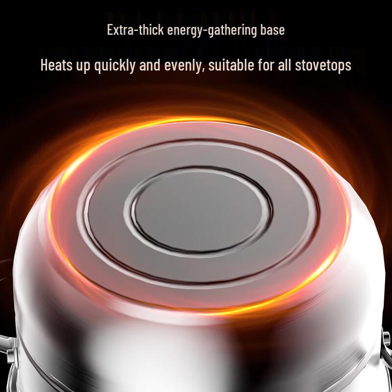 KSISE 3-Layer 30cm Multi-functional Steamer Pot