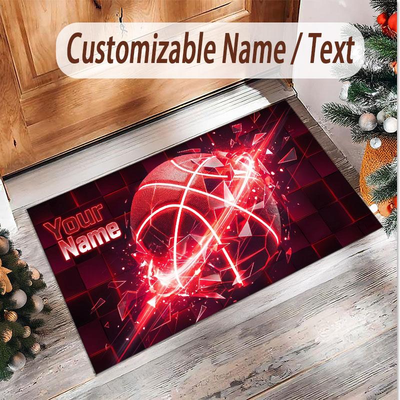 Other Similar Designs Theme Soft Crystal Velvet Rug Custom Name & Text Print Non Slip Floor Rug for Bedroom Living Room