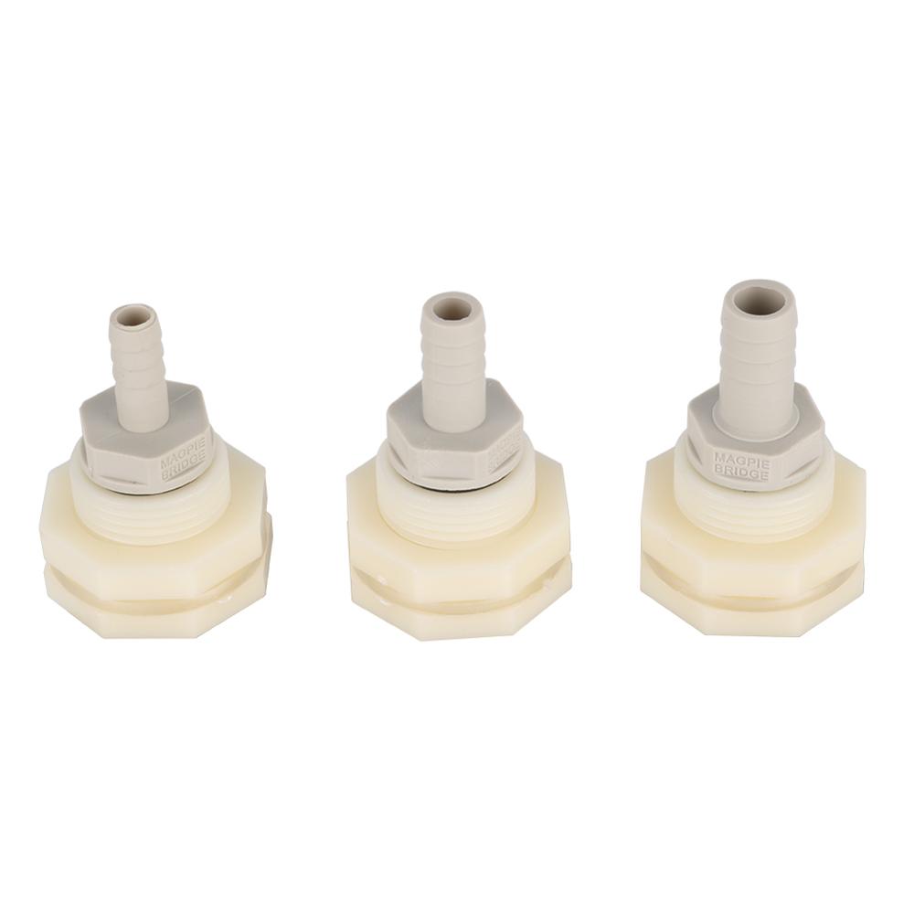 Water Tank Bulkhead Connector 8/10/12mm Barb Pipe Tail Reducing Fittings Rain Barrel Aquarium Fish Tank Water Connector