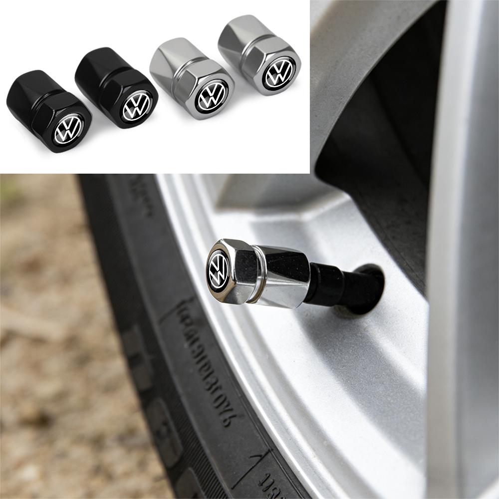 4Pcs Car Wheel Tire Valve Stem Caps Dust Covers For Volkswagen Polo GIT Sharan Golf Scirocco Touran U2 Touareg Tiguan Jetta Tcross