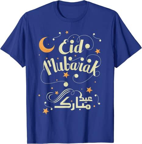 Eid Fitr Muslim Clothing Kids Eid Mubarak TShirt Happy EidMubarak Eid Al Adha Tee Short Sleeve Blouses Family Matching Tops