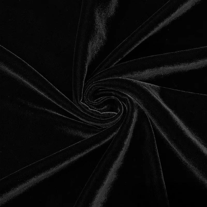 

Solid color High-fidelity Silk Velvet Fabric for DIY Sewing Dress Cheongsam Top Skirt Wide-leg Pants Clothing Fabric 50x140cm