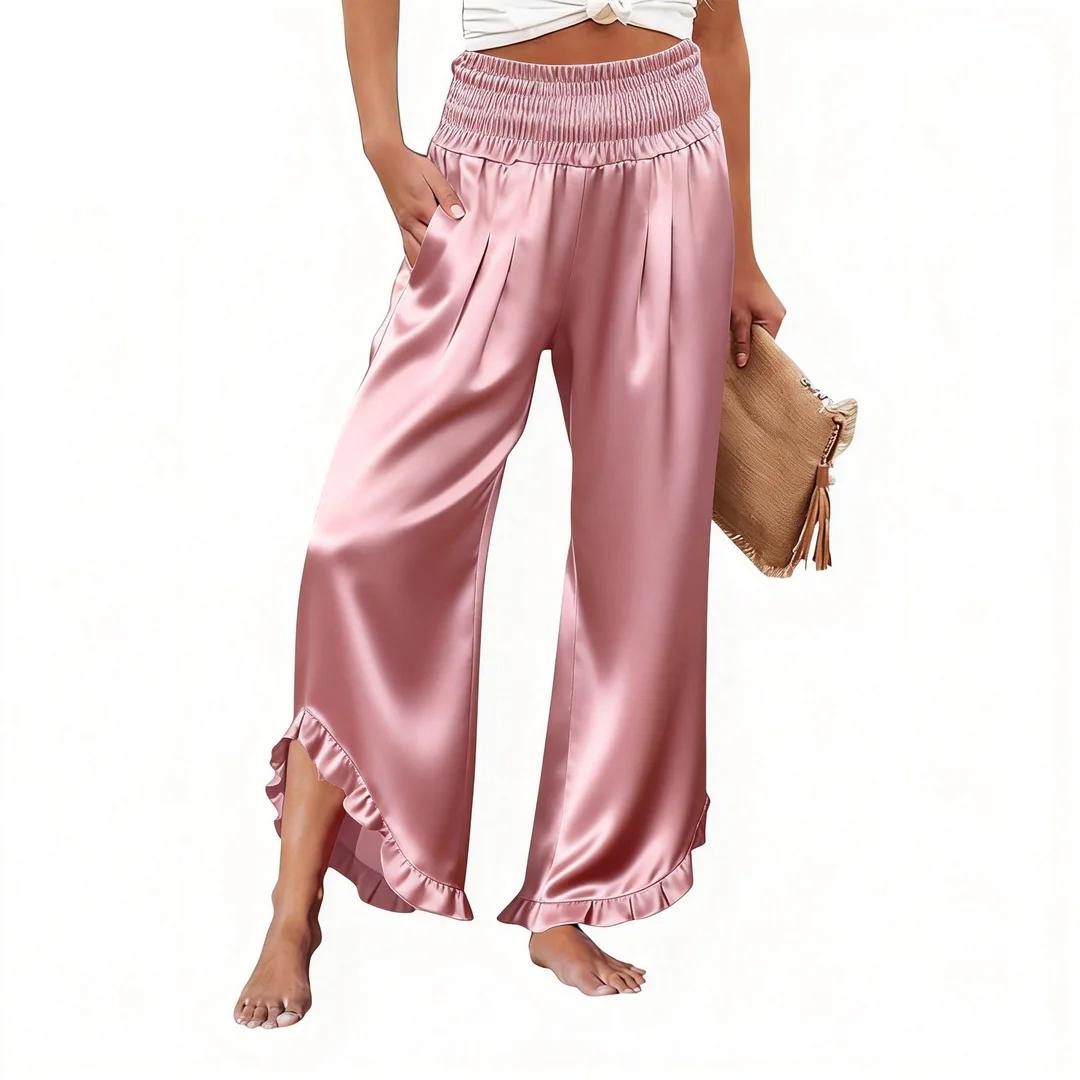 

Women s Casual Solid-Colored Trousers XL коричневий