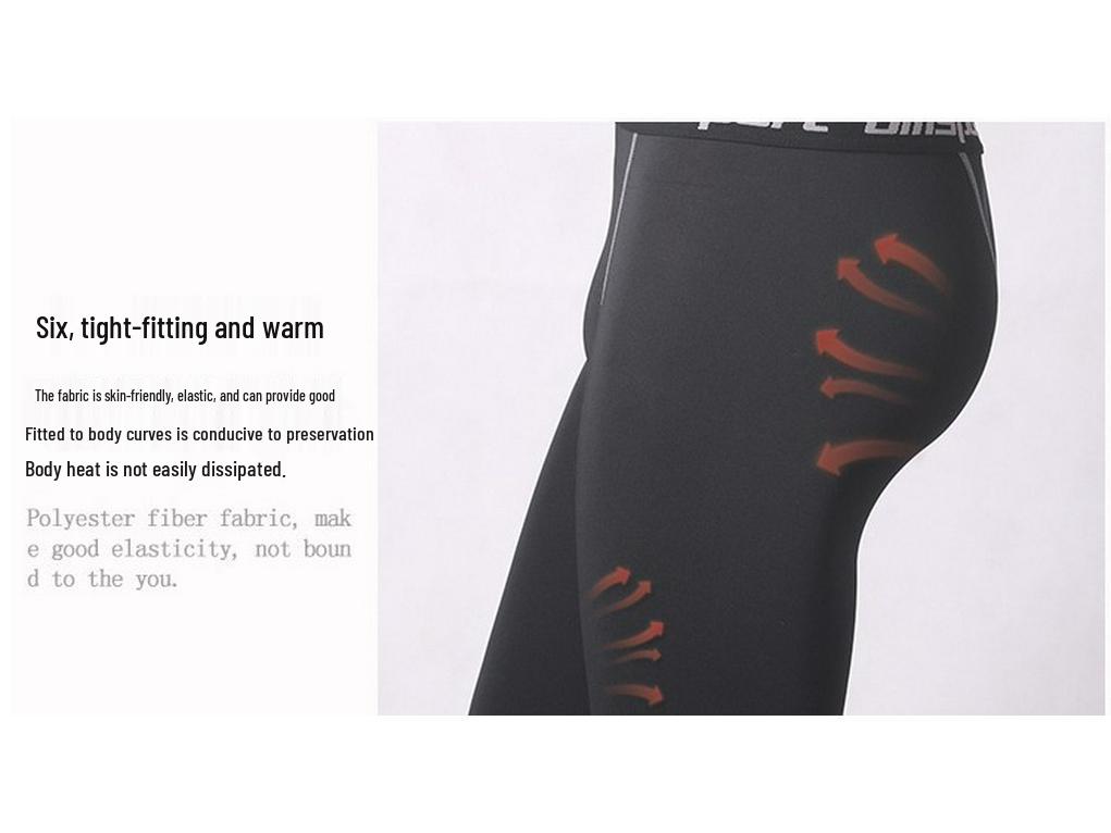 Pánské rychleschnoucí kompresní kalhoty: Vysoká elasticita pro basketbal a běh - Podzimní sportovní a volnočasové oblečení