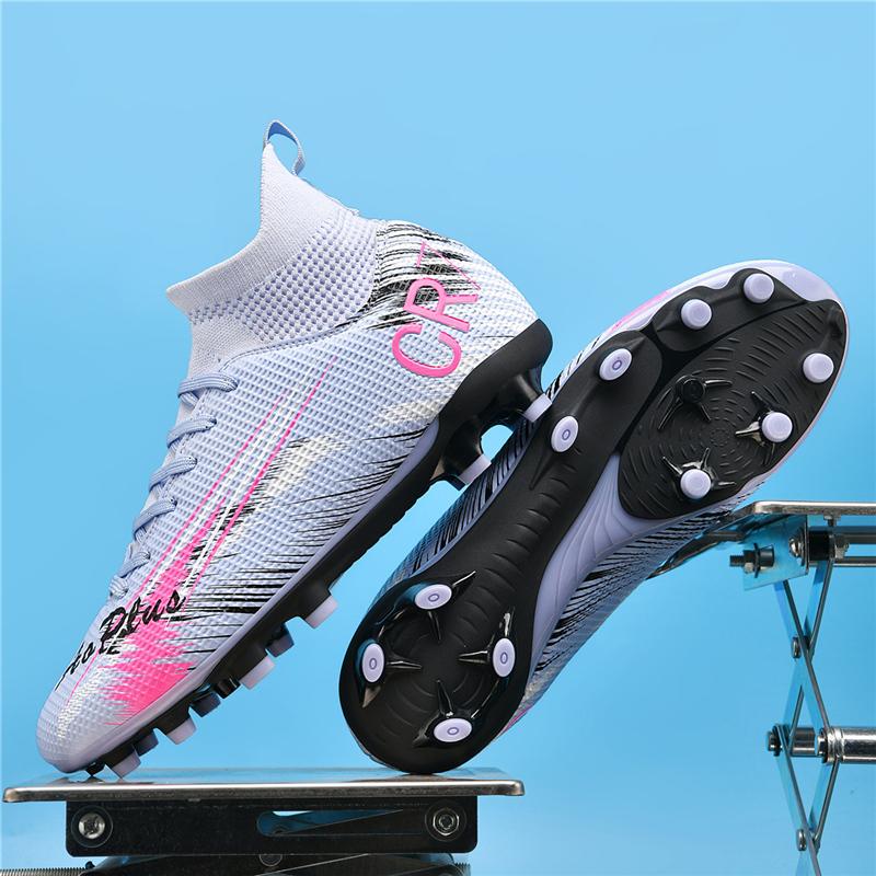 

Men s Soccer Athletic Shoes Anti-slip TF/FG Football Boots Breathable Outdoor Grass Soccer Boots Low-Top Non-Slip Sports Soccer Sneakers 35 небесно-голубой