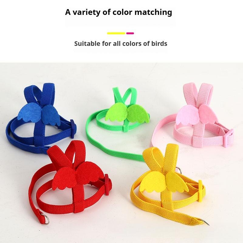 Accesorii pentru animale de companie Ham cu frânghie de zbor pentru papagal pentru plimbare cu tracțiunea păsării, coarda elastică zburătoare, jucării pentru păsări