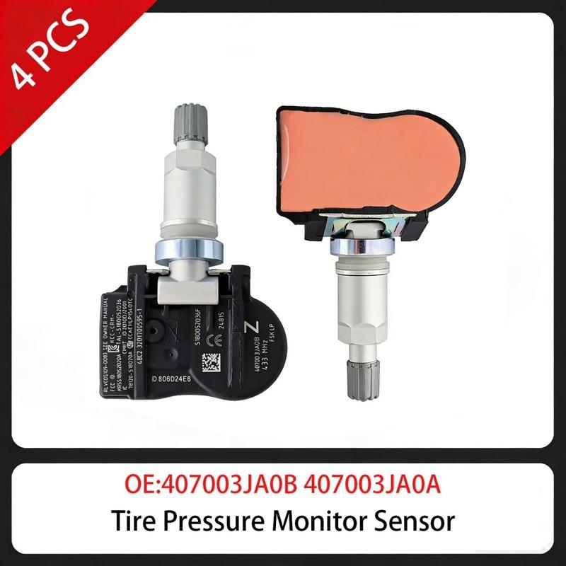 4 PCS Tire Pressure Monitor Sensor 407003JA0B 407003JA0A 433MHz For Infiniti Q50 Q60 Q70 QX50 QX56 QX60 Nissan Murano Pathfinder