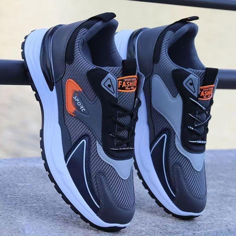 Men's shoes autumn new fashion color matching mesh breathable running shoes outdoor daily light sports shoes