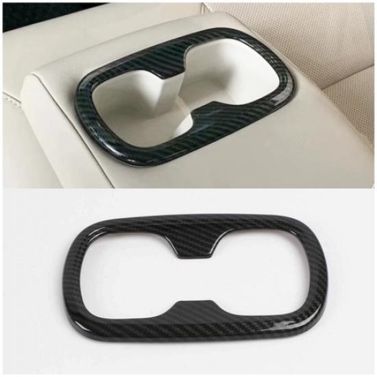 Carbon Fiber Rear Water Cup Holder Lid Cover Trim For 20-24 Toyota Corolla Sedan