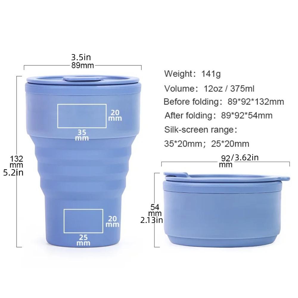 with Lid Collapsible Cups with Lid Silicone Portable Travel Tumbler Folding Coffee Cup Dining