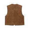 Spring 2025 Women's European & American Style Embroidered Suede Vest