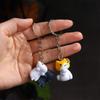Cartoon PVC Key Ring Random Key Chains Kitten Key Chain Lucky Cat Keychain Bag Pendant Cat Keyring