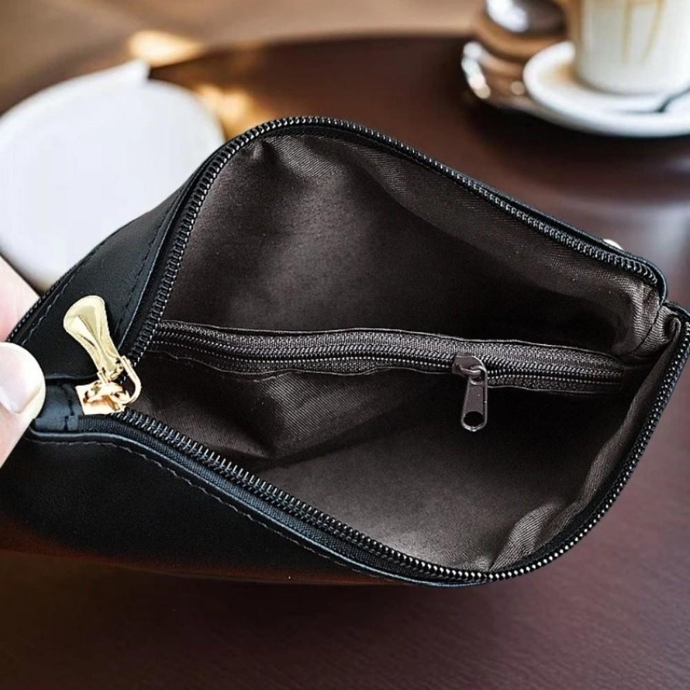 PU Leather Women's Long Wallet Soft Large Capacity Zipper Clutch Purse Multifunctional Wrist Strap Coin Purse Billfold Handbag